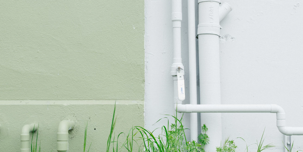 Pipes outside a building