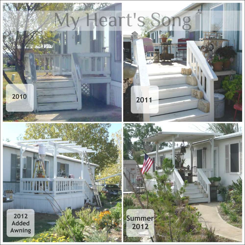 Renovated porch over the years